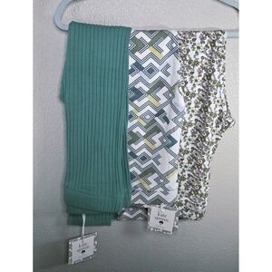 Kate Quinn 3pc Legging Bundle 8Y Organic Cotton Rib + Modal Floral + Geo...